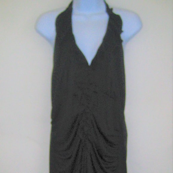 ALLEN by A.B.S. halter top shirred front handkerchief hem dress Size XL - NWT - Picture 1 of 9
